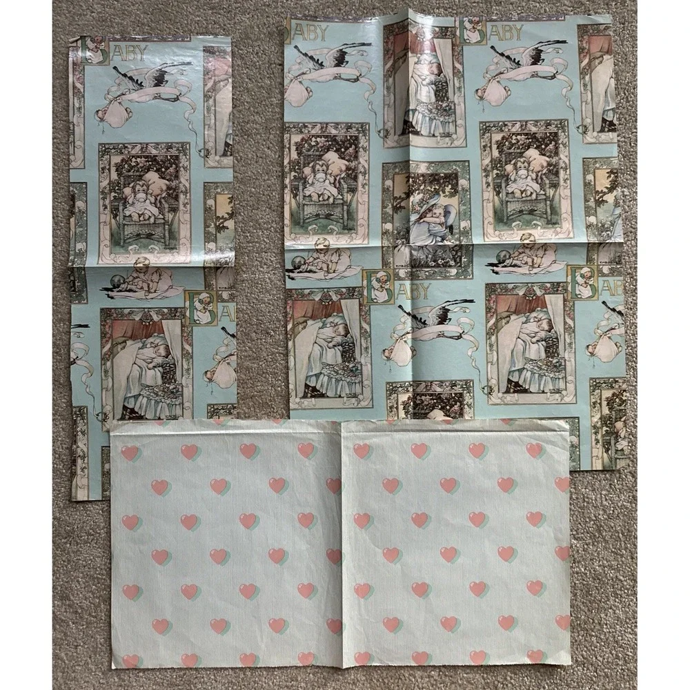 Vtg Lot 28 Full Sheets Wrapping Paper All-Occasion‎ 60's 70's 80's Plus Pieces